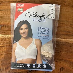 Playtex 4693 natural beige wire-free bra 36C